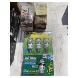 LIGHT BULBS, CHOPPER, CHEESE GRATER, PAMPERED