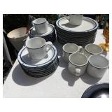 SET OF DISHES BY DANSK BLUE PATTERN