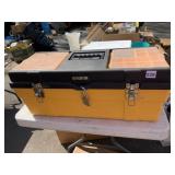 TOOLBOX W/ ORGANIZER TOP, GUN CLEANING SUPPLIES,