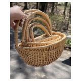 SET OF 5 NESTING FLAT BACKED WALL BASKETS