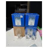 4 BOXES OF 4 LEAD CRYSTAL GOBLETS