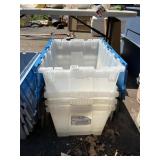 3 FLIP TOP TOTES, ONE TOTE NO LID