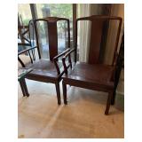 2 WICKER SEAT CHAIRS ONE NEEDS REPAIR