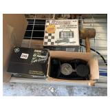 HALOGEN WORK LIGHT, CAR HEADLIGHT, AIR PUMP,