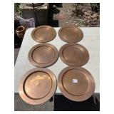 6 COPPER CHARGER PLATES