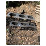 2 ELEVATED FLOWER HOLDERS