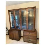 BERNHARDT 2 BASE CABINETS AND TOP GLASS FRONT