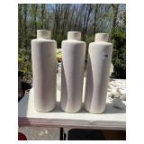 3 UNFINISHED CERAMIC VASES