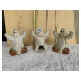 3 GHOST TEA LIGHT HOLDERS