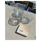 GLASS BOWLS AND COASTER SET