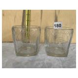 2 CROWN ROYAL ROCKS GLASSES