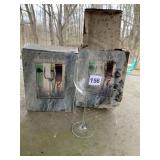 8 GERMAN CRYSTAL WINE GLASSES