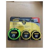 3 STANLEY TAPE MEASURERS