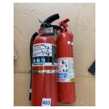 2 FIRE EXTINGUISHERS