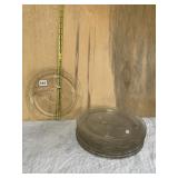 6 VINTAGE GLASS DIVIDED LUNCH DISHES,