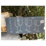 BOHEMIA CRYSTAL HAPPY GLASS STEMWARE SET