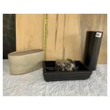 CERAMIC BAMBOO PLANTERS AND REPLACEMENT ROCKS