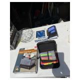 WIRE BASKET, BUTTERFLY PAPER CLIPS, PLANNER, POP