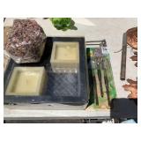 CANDLE TRAY W/ CANDLES, WIND CHIMES