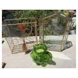 DISPLAY CABINET, BASKET METAL, GREEN WATER