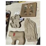 HAND PAINTED TILE, COOKIE MOLDS
