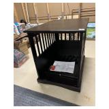 COFFEE FINISH MEDIUM PET CRATE END TABLE NEW 24