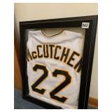 2009 AUTOGRAPHED MCCUTCHEN FRAMED PIRATES JERSEY