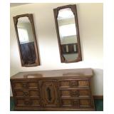 9-DRAWER DRESSER 30X70X18 WITH MATCHING MIRRORS
