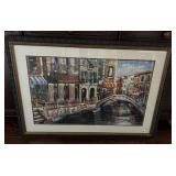 SIGNED PRINT JOHN F OBRIEN - UNDER GLASS 41" W X