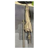 BEIGE PRO SHADE PATIO UMBRELLA LIKE NEW CONDITION