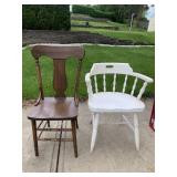 TWO VINTAGE WOODEN CHAIRS