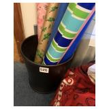 BAG OF ASST RIBBONS, WRAPPING PAPER, SHRINK WRAP,