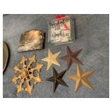 STAR WALL HANGINGS, SLATE HAND PAINTED STREAM,