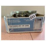 ANCHOR HOCKING 1 PINT CANNING JARS (5) AND TWO