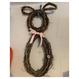 EASTER BUNNY GRAPE VINE WREATH