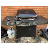 CHARBROIL GRILL WITH SIDE BURNER, TANK AND COVER