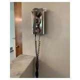 CHROME PUSH BUTTON WALL MOUNT TELEPHONE