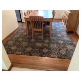 BLACK ORIENTAL STYLED AREA RUG 96X132