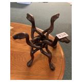 CARVED WOOD PUZZLE STAND