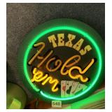 TEXAS HOLD EM NEON SIGN (AS IS)