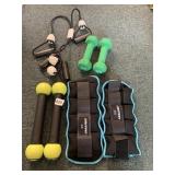 SET OF WORK OUT DUMB BELLS BY RIT FIT