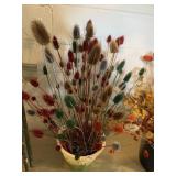 DECORATIVE POT OF PAINTED THISTLES