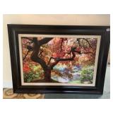 PAINTED TREE PICTURE IN FRAME