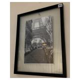 CLAY DAVIDSON BLACK & WHITE PRINT OF STREET SCENE