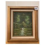 BOYD MCNEILL FOREST SCENE FRAMED PICTURE