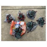 LOT OF RED STRING LIGHTS C7 BULBS