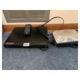 LG DVD PLAYER W/REMOTE AND EMERSON ALARM CLOCK