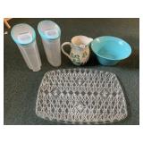 BOWL, PITCHERS AND CREAMER, ETC.