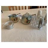 HAND PAINTED NIPPON SALT BOWL, 1908 CREAMER &