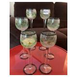 (6) STEMMED PINECONE THEMED CANDLE HOLDERS